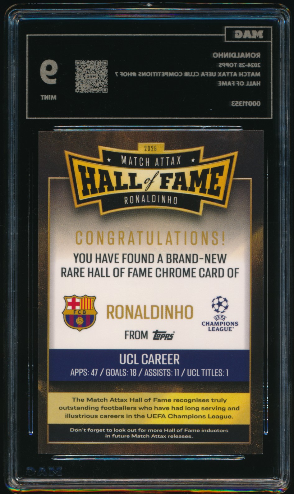 Ronaldinho (MAG MAG-00011353) — back