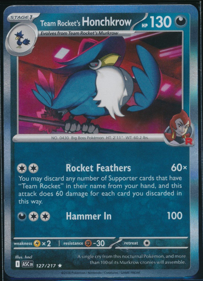 Team Rocket's Honchkrow (MAG MAG-00010195) — front