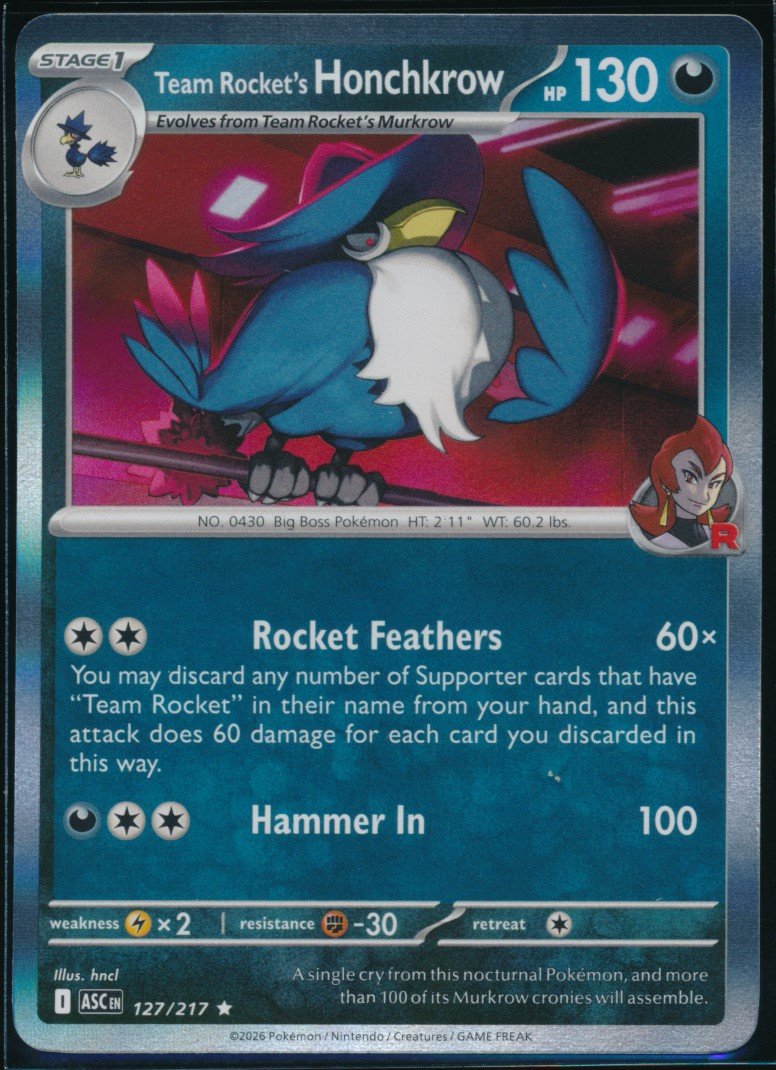 Team Rocket's Honchkrow (MAG MAG-00010194) — front