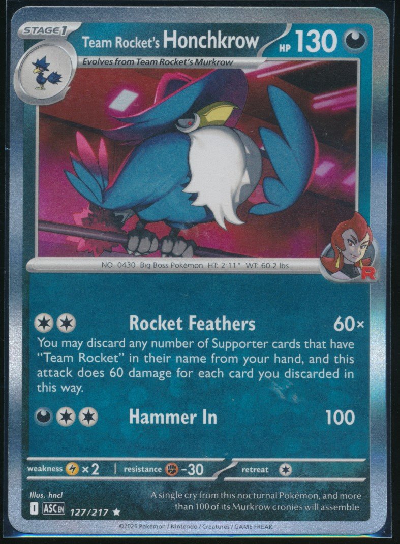 Team Rocket's Honchkrow (MAG MAG-00010560) — front