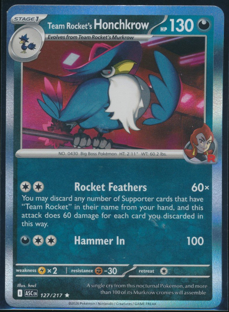 Team Rocket's Honchkrow (MAG MAG-00010559) — front