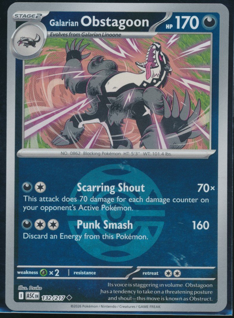 Galarian Obstagoon (MAG MAG-00010655) — front