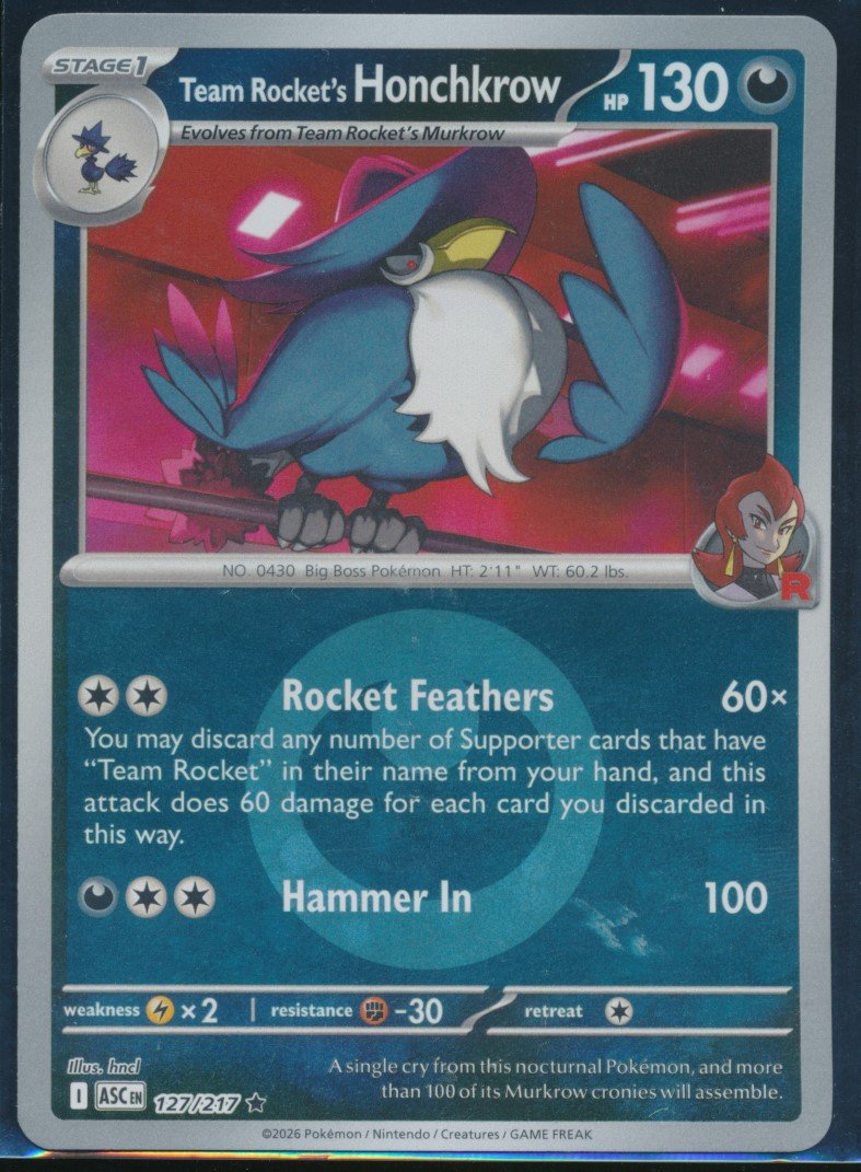 Team Rocket's Honchkrow (MAG MAG-00010557) — front