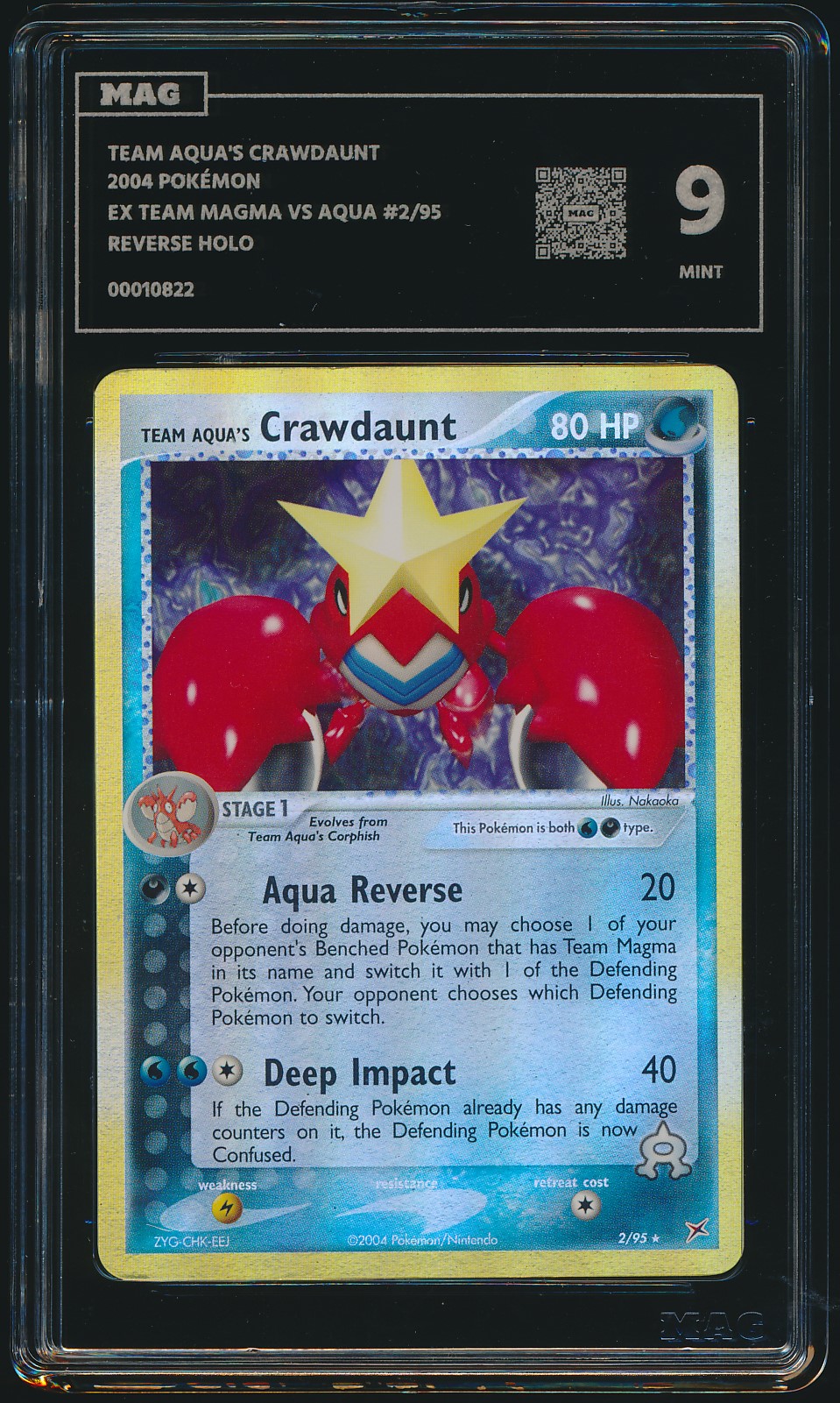 Team Aqua's Crawdaunt (MAG MAG-00010822) — front