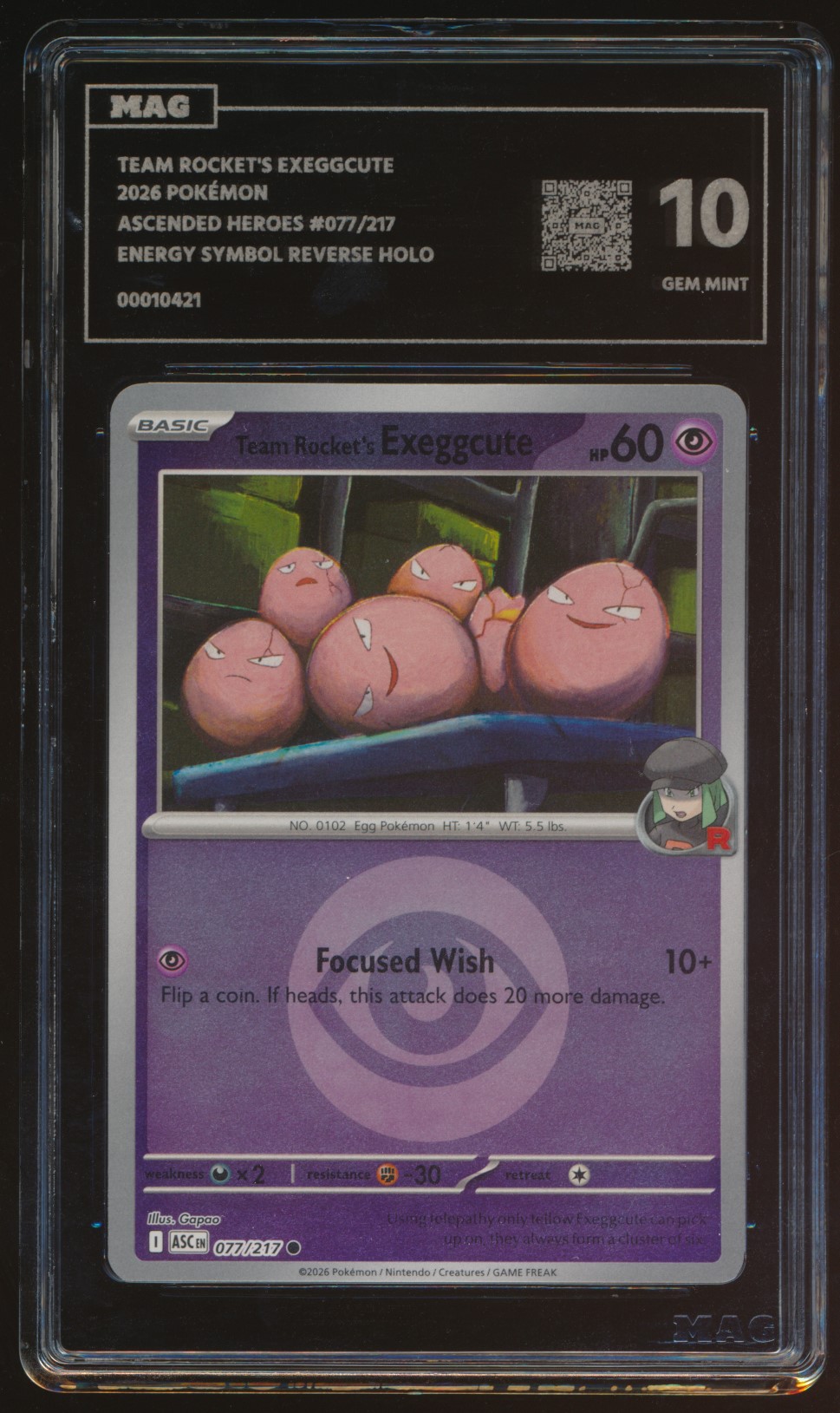Team Rocket's Exeggcute (MAG MAG-00010421) — front