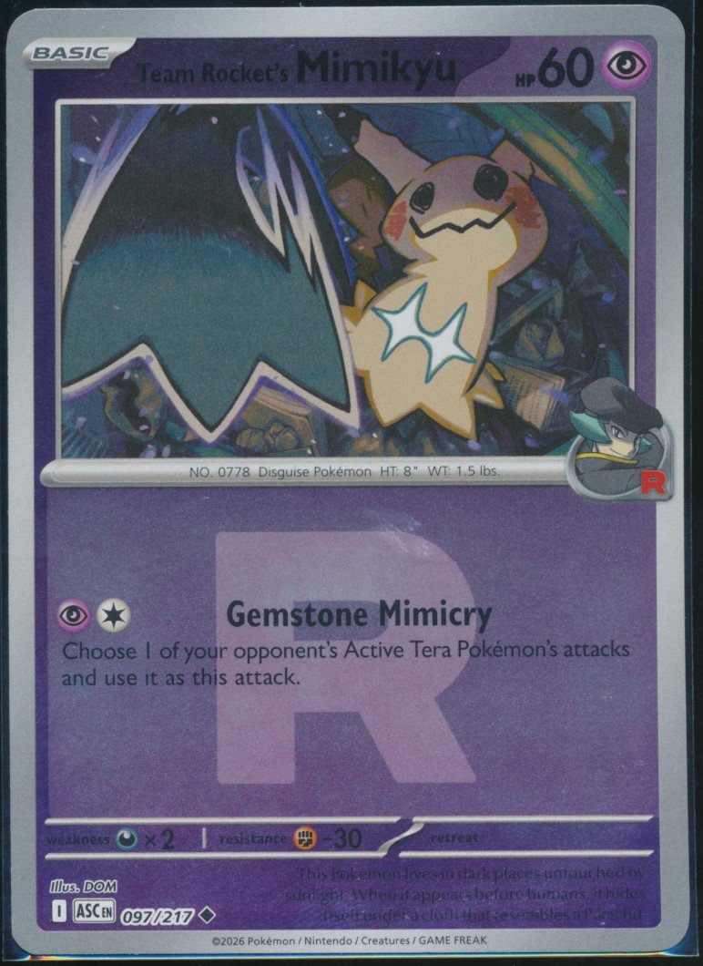 Team Rocket's Mimikyu (MAG MAG-00010611) — front