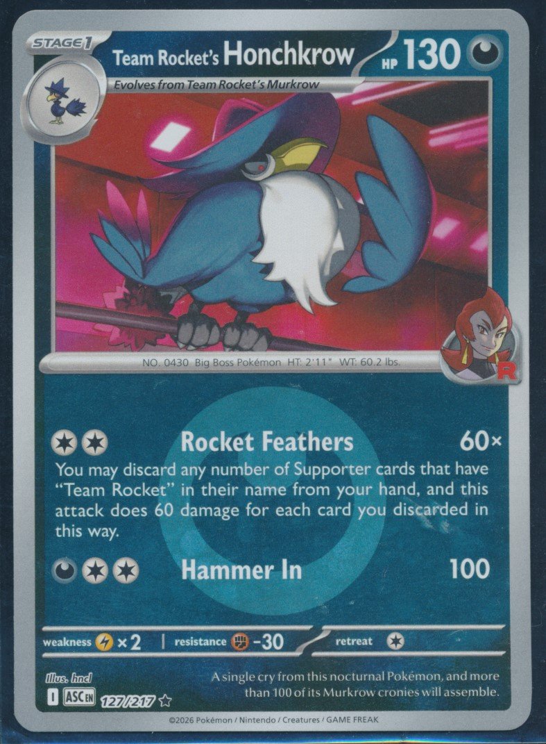 Team Rocket's Honchkrow (MAG MAG-00010526) — front