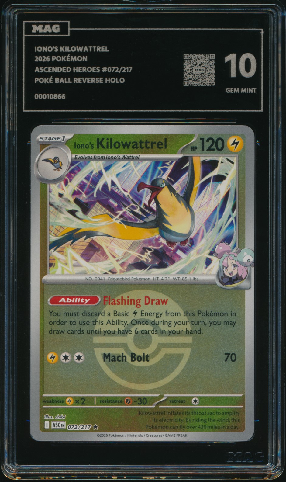 Iono's Kilowattrel (MAG MAG-00010866) — front