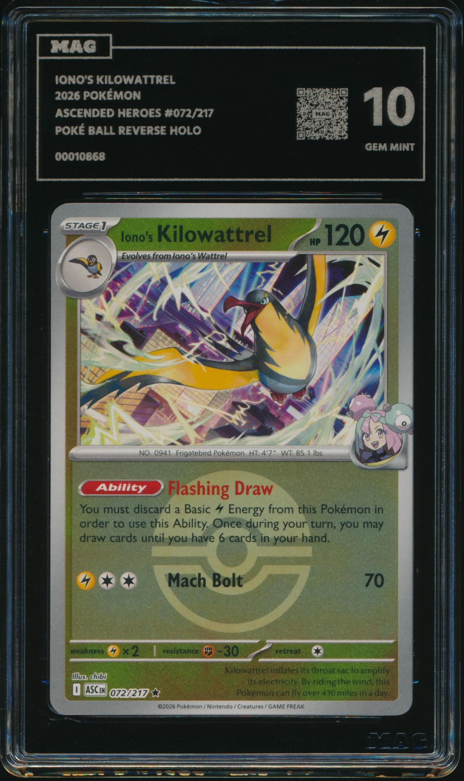 Iono's Kilowattrel (MAG MAG-00010868) — front