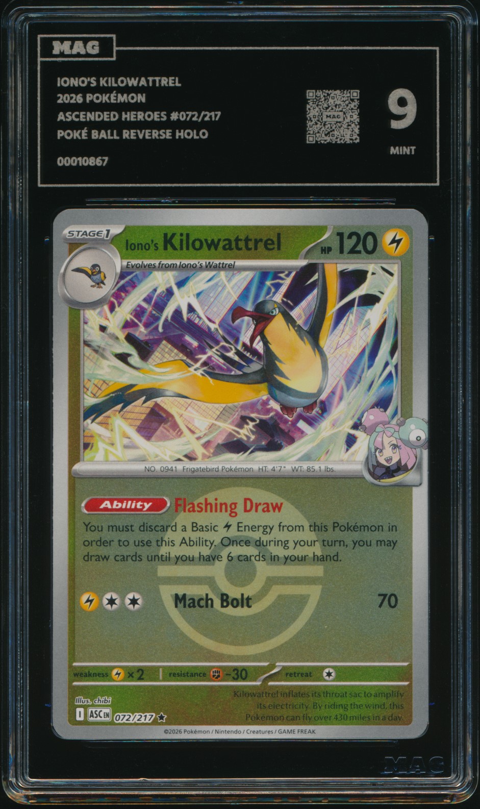 Iono's Kilowattrel (MAG MAG-00010867) — front