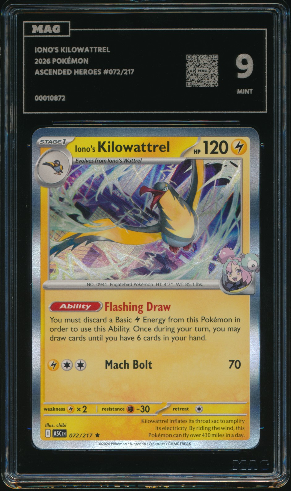 Iono's Kilowattrel (MAG MAG-00010872) — front