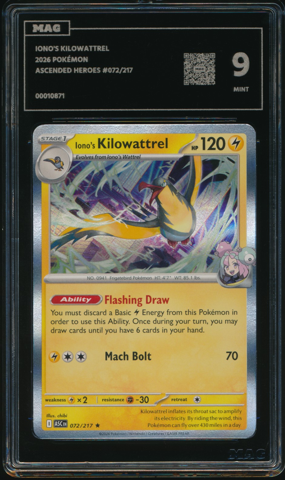 Iono's Kilowattrel (MAG MAG-00010871) — front
